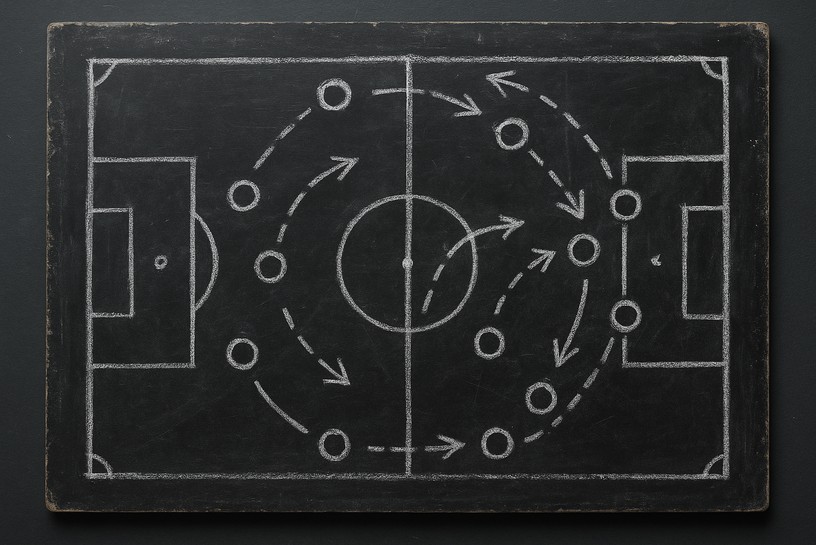Circular Tactics on Chalkboard