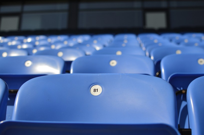 Blue Stadium Seats Number 81