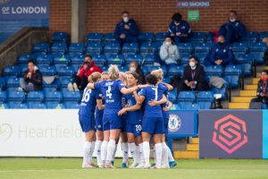 Chelsea FC Women Players Celebrating