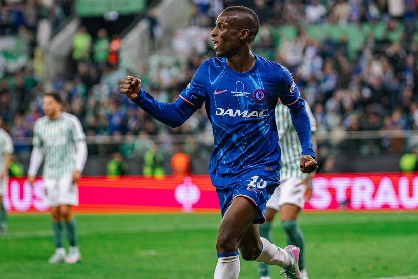 Nicolas Jackson Celebrating Goal for Chelsea