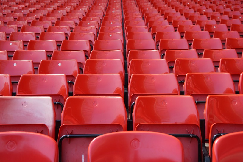 Empty Red Stadium Seats