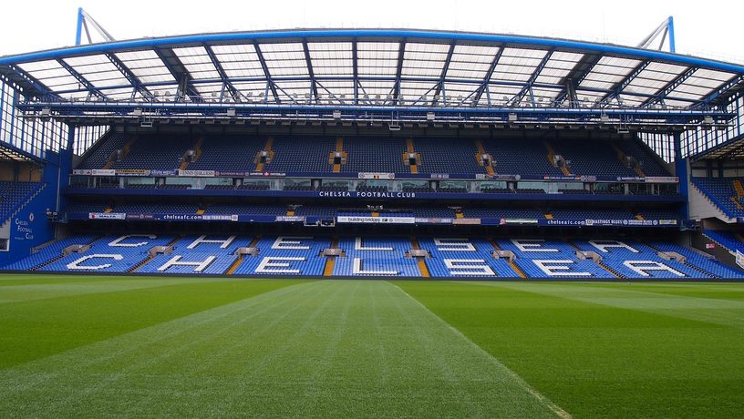 Chelsea FC Stamford Bridge from Pitch