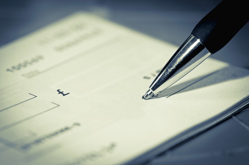 Pen Signing Cheque Book