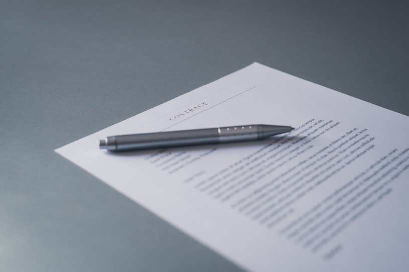 Silver Pen with Contract