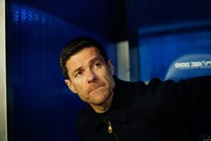 Xabi Alonso Sitting in Dugout