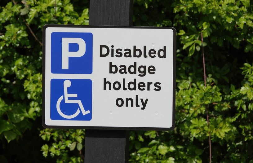 Disabled Badge Holders Only Sign