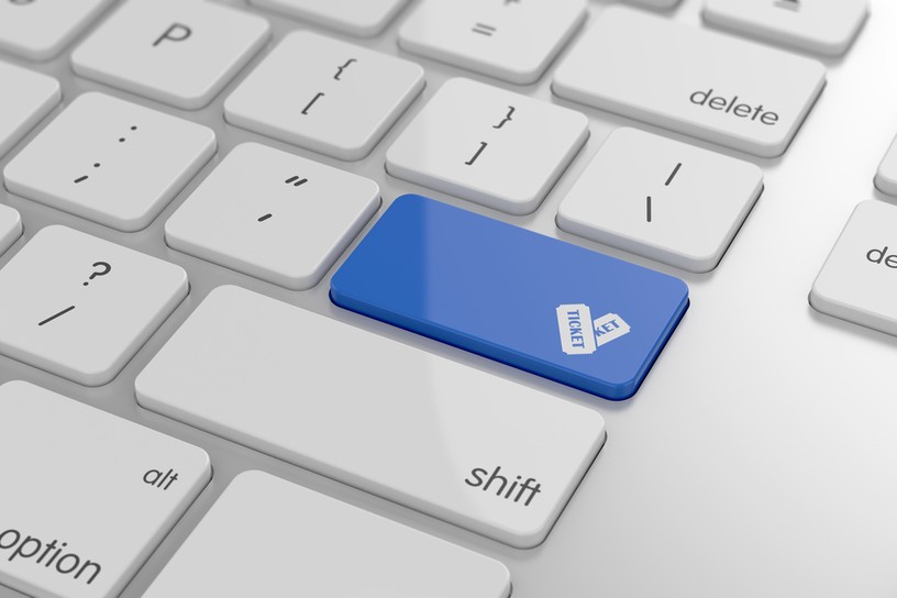 Blue Ticket Keyboard Button