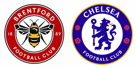 Brentford v Chelsea Logos