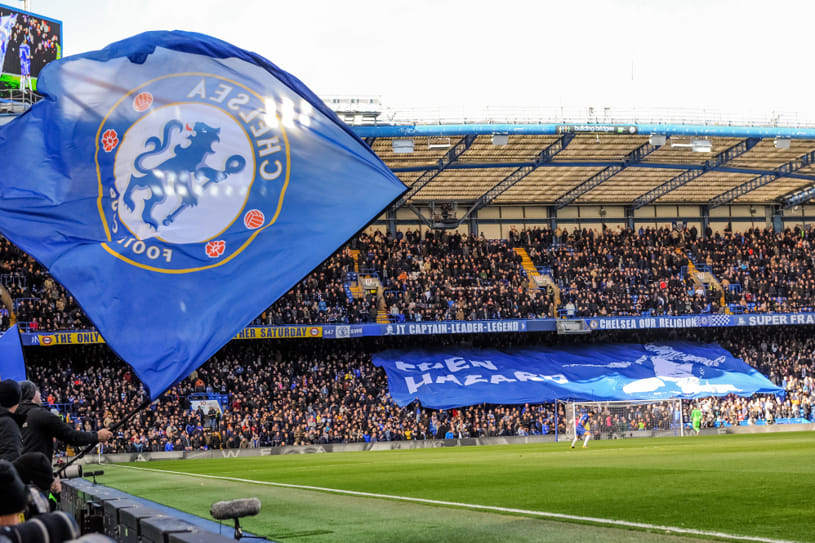 Chelsea Flag flying at stamford bridge