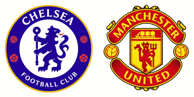 Chelsea v Manchester United Logos