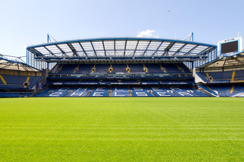 Stamford Bridge West Stand from Pitch