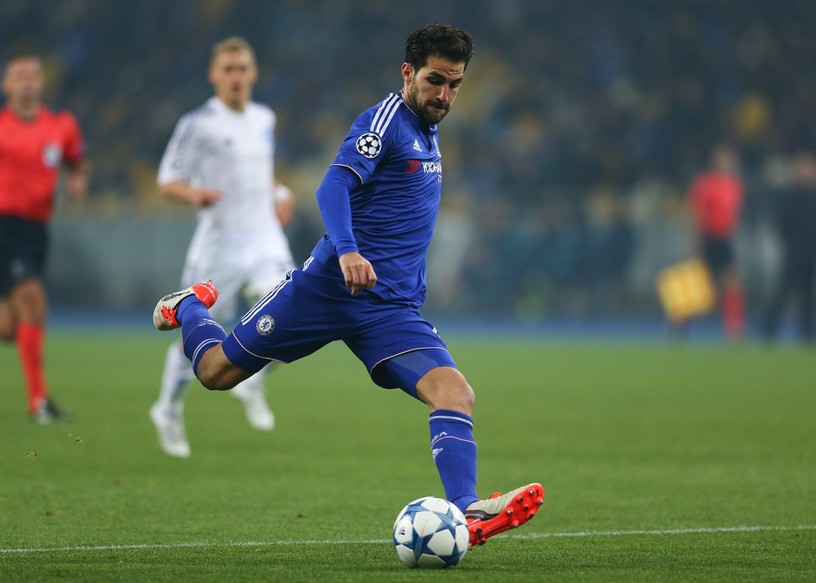 Cesc Fabregas Playing for Chelsea in the Champions League